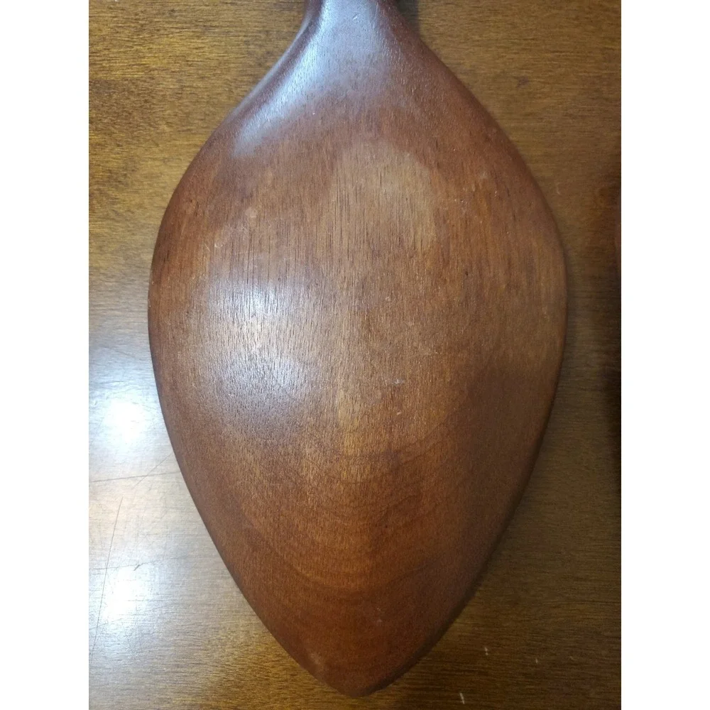 Vintage Hand Carved Wooden Fork and Spoon 20